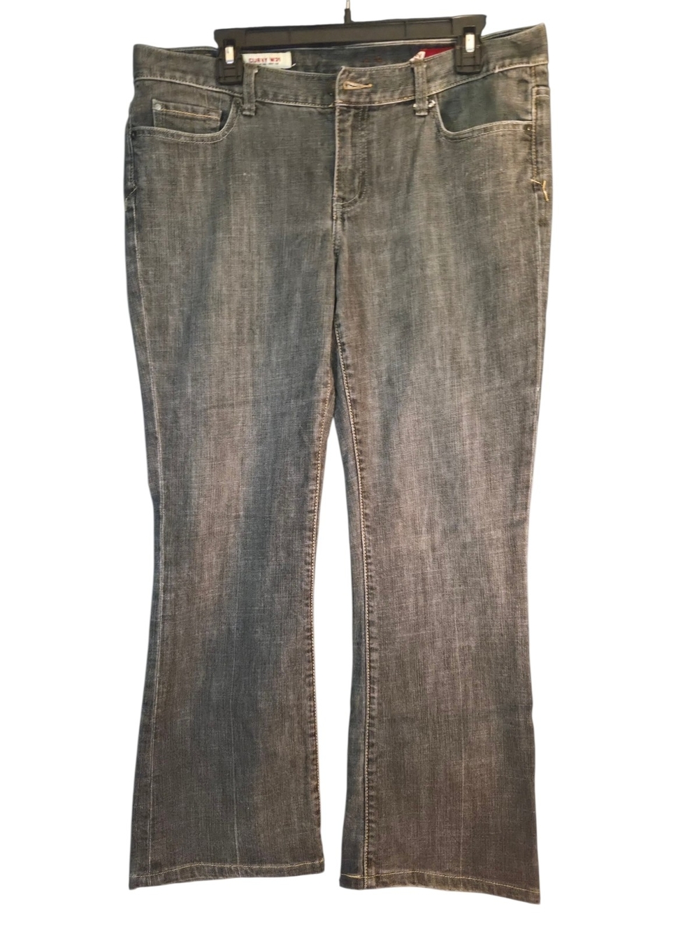 Women's X2 Gray Faded Regular Rise Boot Cut Jeans ♡